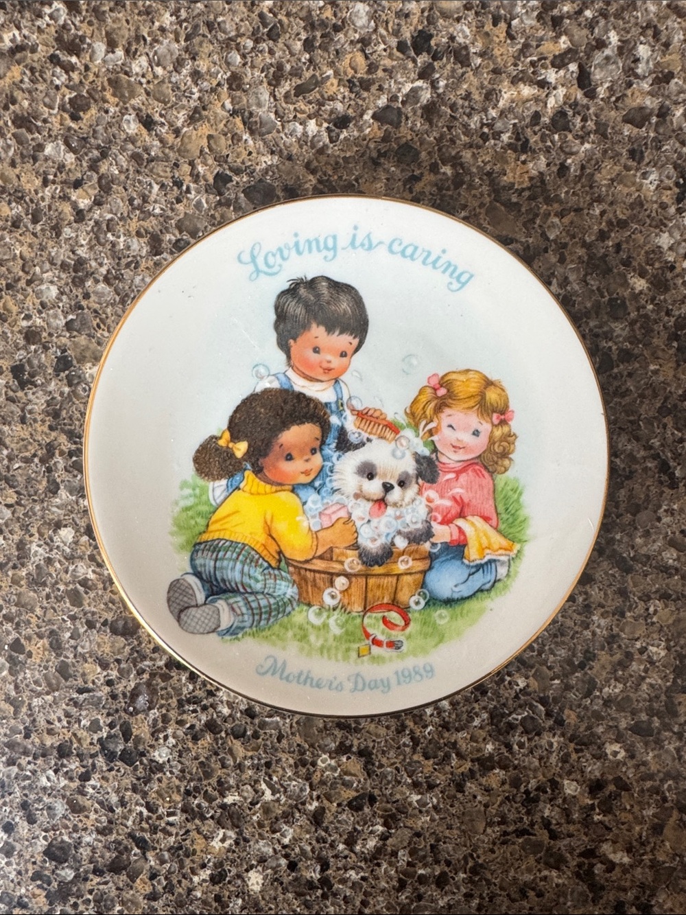 Mother's Day 1989 "Loving Is Caring" Decorative Plate Gift